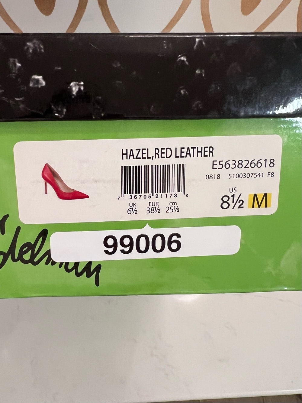 Sam Edelman Hazel Leather Pumps, Red Pointed-Toe High Heel Pumps - Picture 9 of 9